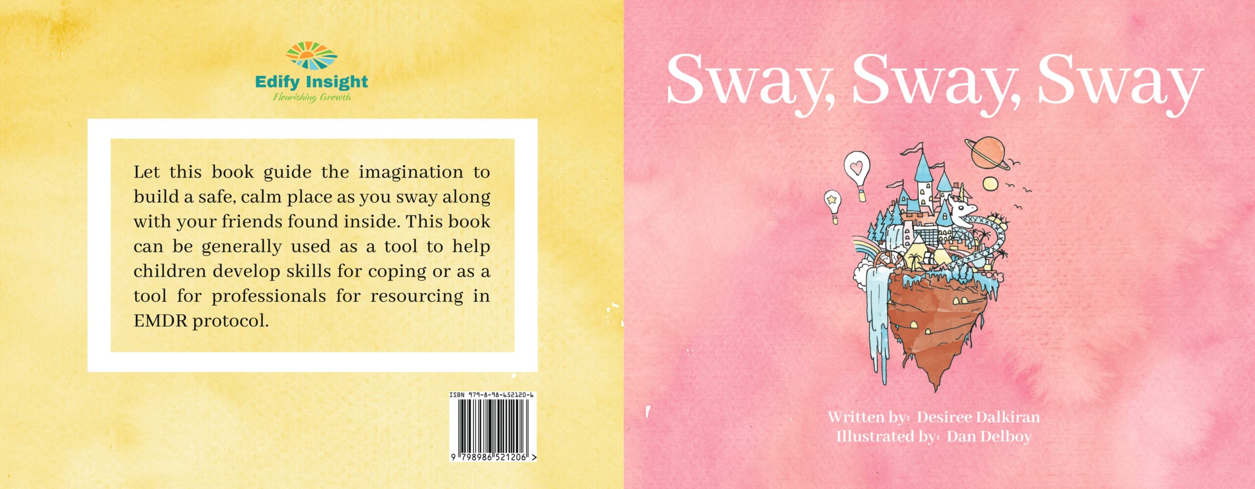 An image of the front and backpage of the EMDR Book with the tile Sway, Sway, Sway