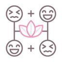 Pixel-style graphic with a pink heart-like shape surrounded by abstract elements, symbolizing unity, love, and support in couples counseling.