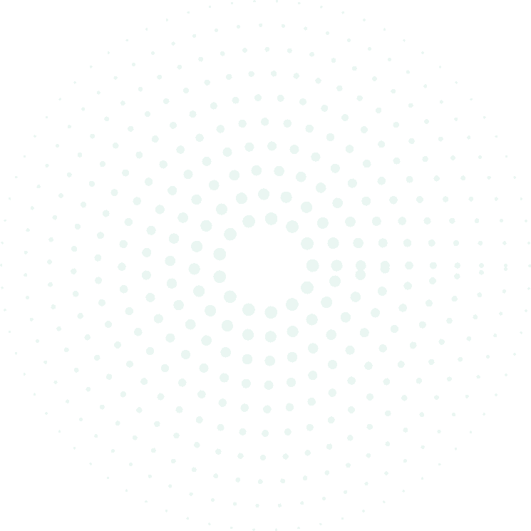 Abstract green concentric dot circle pattern, symbolizing connection and focus in Edify Therapy's design.